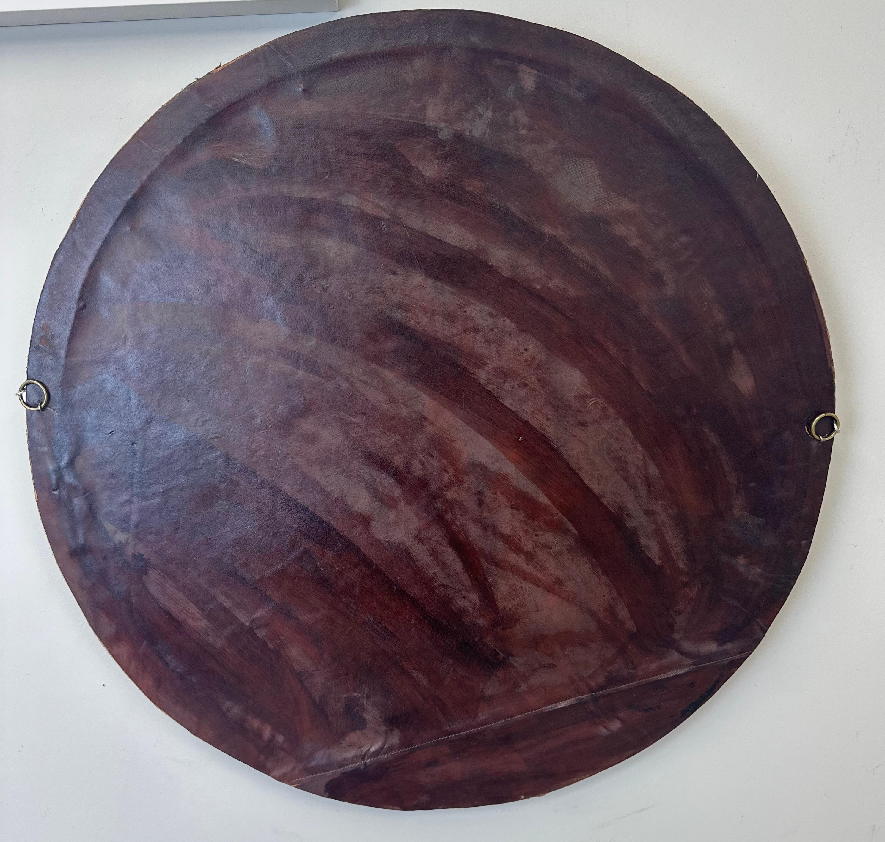 Stile Art Deco Fatto a mano Bianco e Nero con  Specchio rotondo intarsiato in ottone, una coppia in vendita 6
