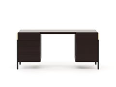 Art Deco Style Her Desk Made with Oak, Iron and Brass by Stylish Club