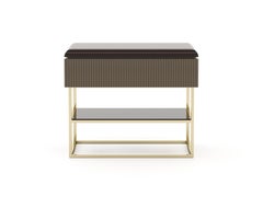 Art Deco Style Her Night Table Made with Oak, Lacquer and Brass by Stylish Club