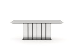 Art Deco style His Dining Table Made with Wood, Glass And Iron By Stylish Club