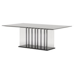 Art Deco style His Dining Table Made with Wood, Glass And Iron By Stylish Club