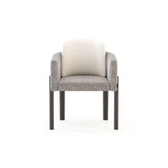 Sedia His Il in stile Art Deco realizzata in Oak e tessuto, fatta a mano da Stylish Club