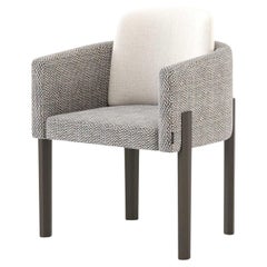 Sedia His Il in stile Art Deco realizzata in Oak e tessuto, fatta a mano da Stylish Club