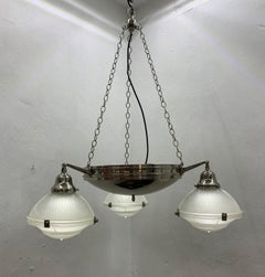 Art Deco Style Holophane Chandelier, England, circa 1940