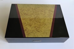 Art Deco Style Humidor Lidded Box by Silver Match, French, circa 1960s