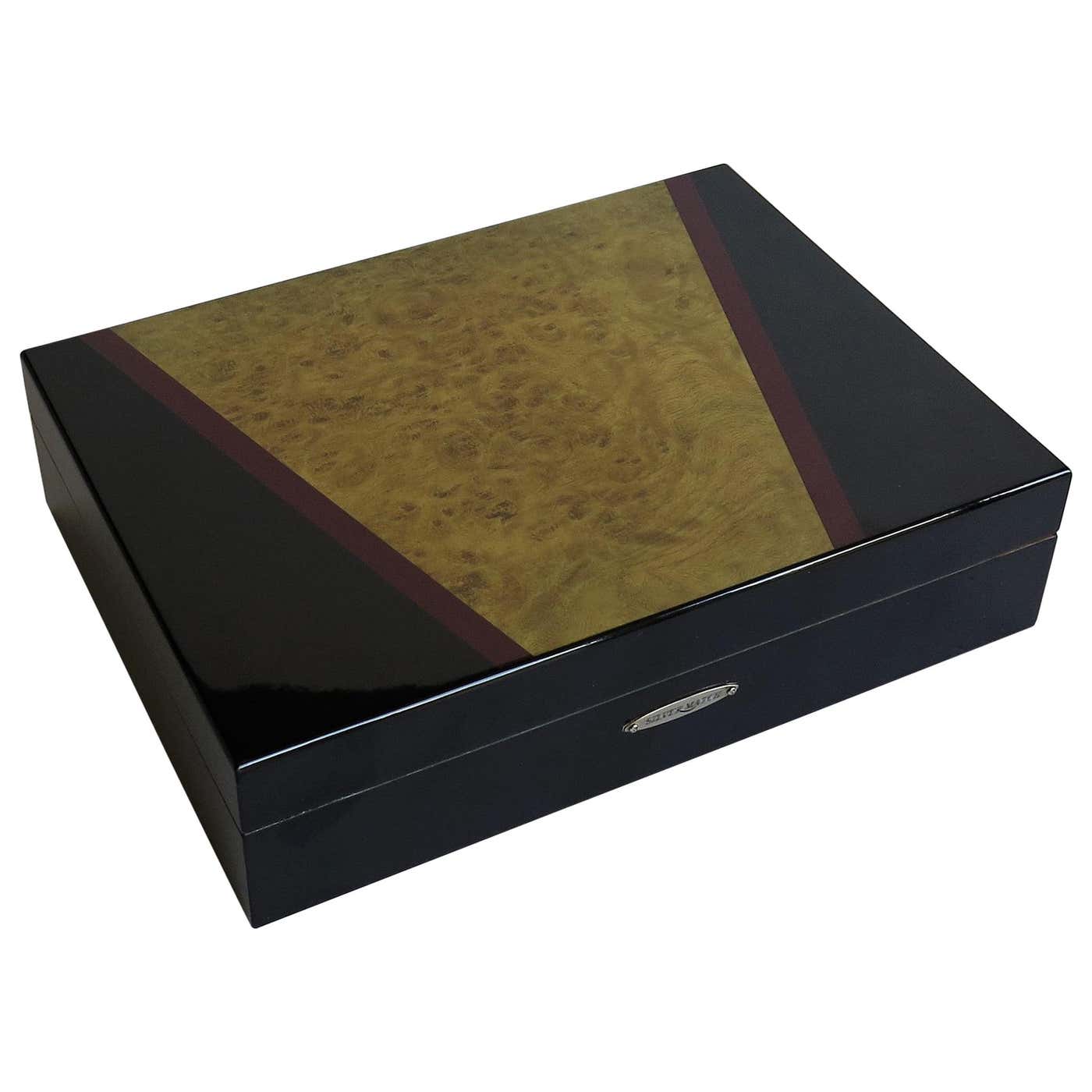Art Deco Style Humidor Lidded Box by Silver Match, French, circa 1960s ...