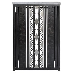 Art Deco Style Iron and Marble Top Console Table