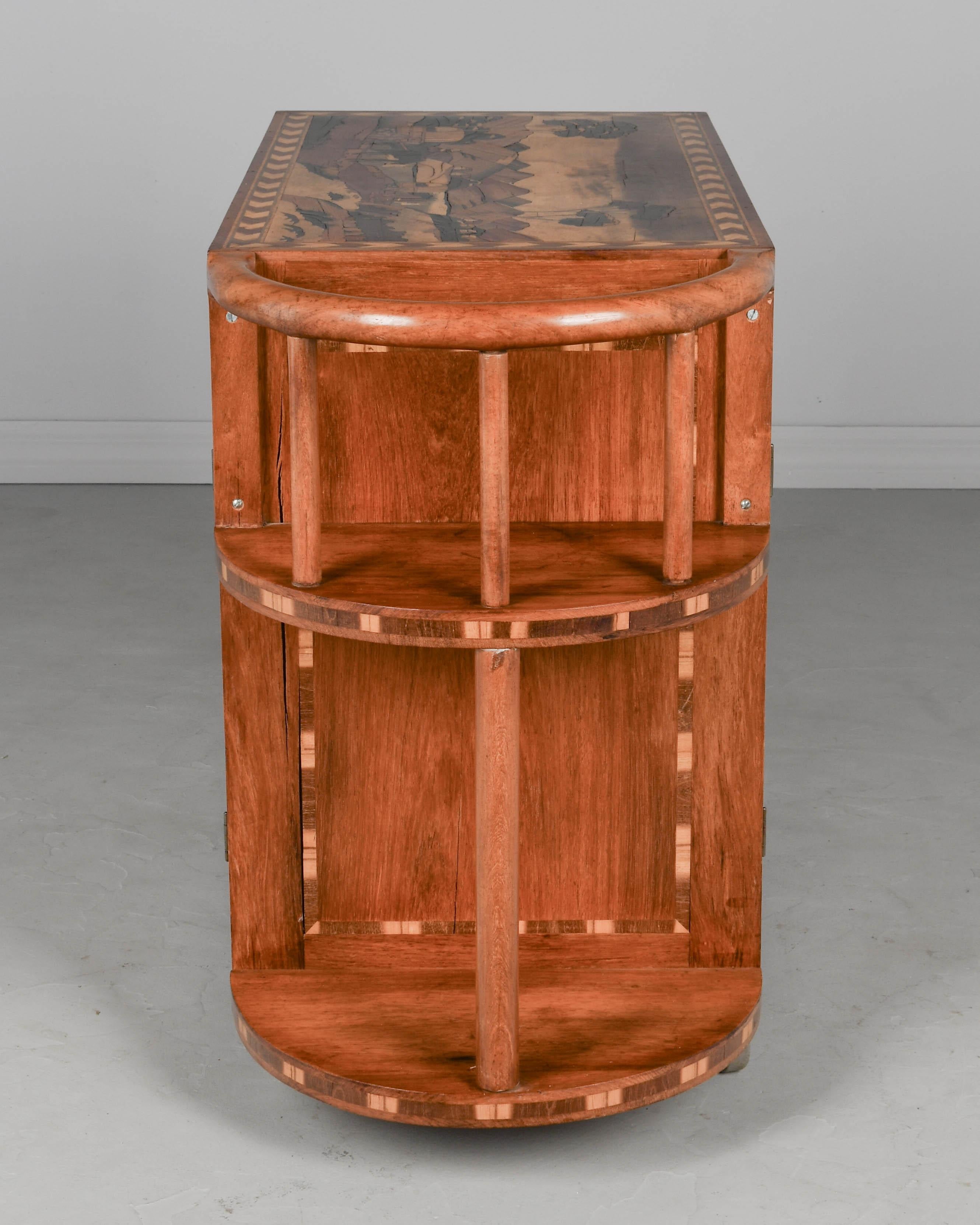 Barwagen mit italienischen Intarsien im Art-Deco-Stil im Angebot 2