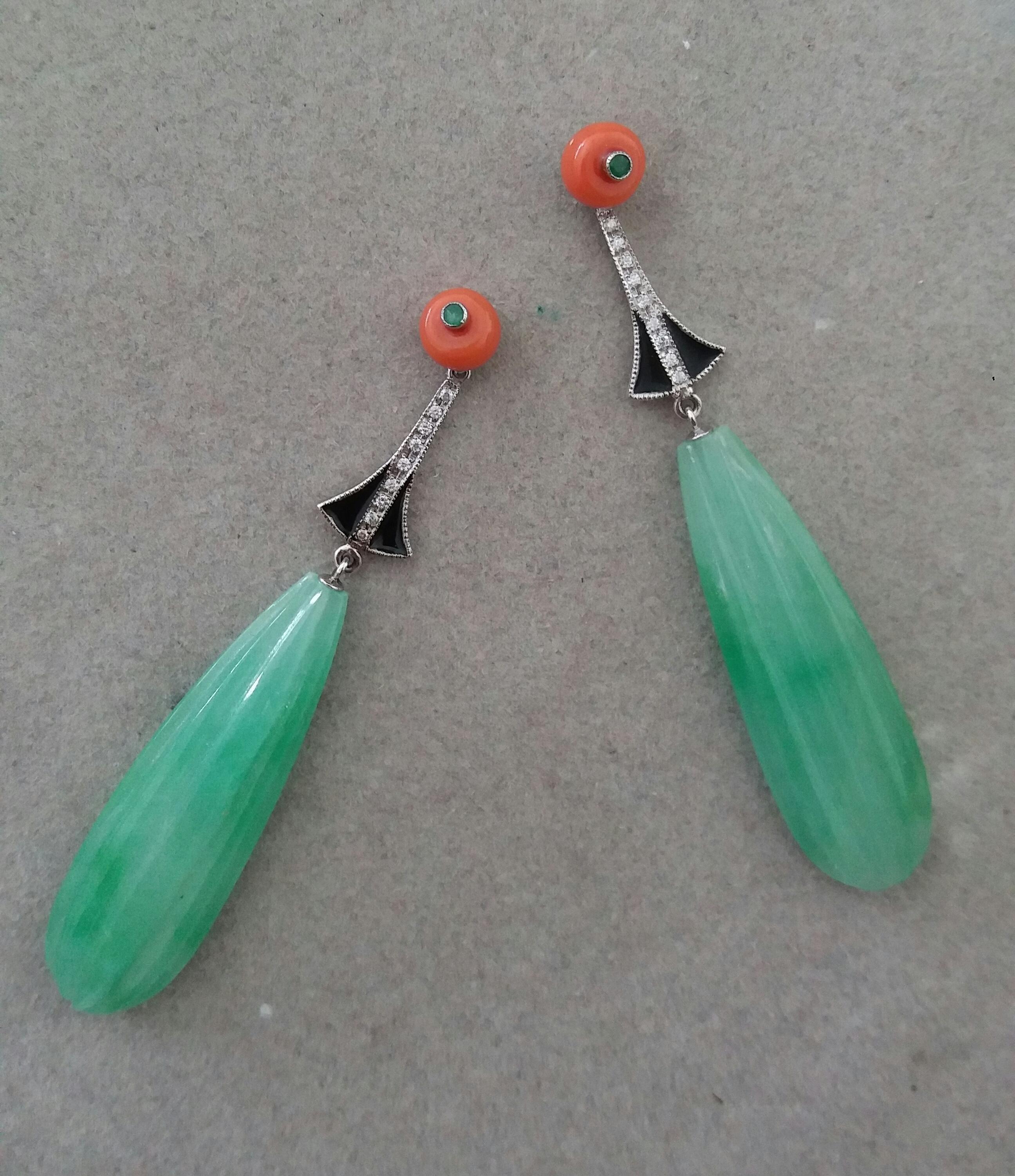 art deco jade earrings