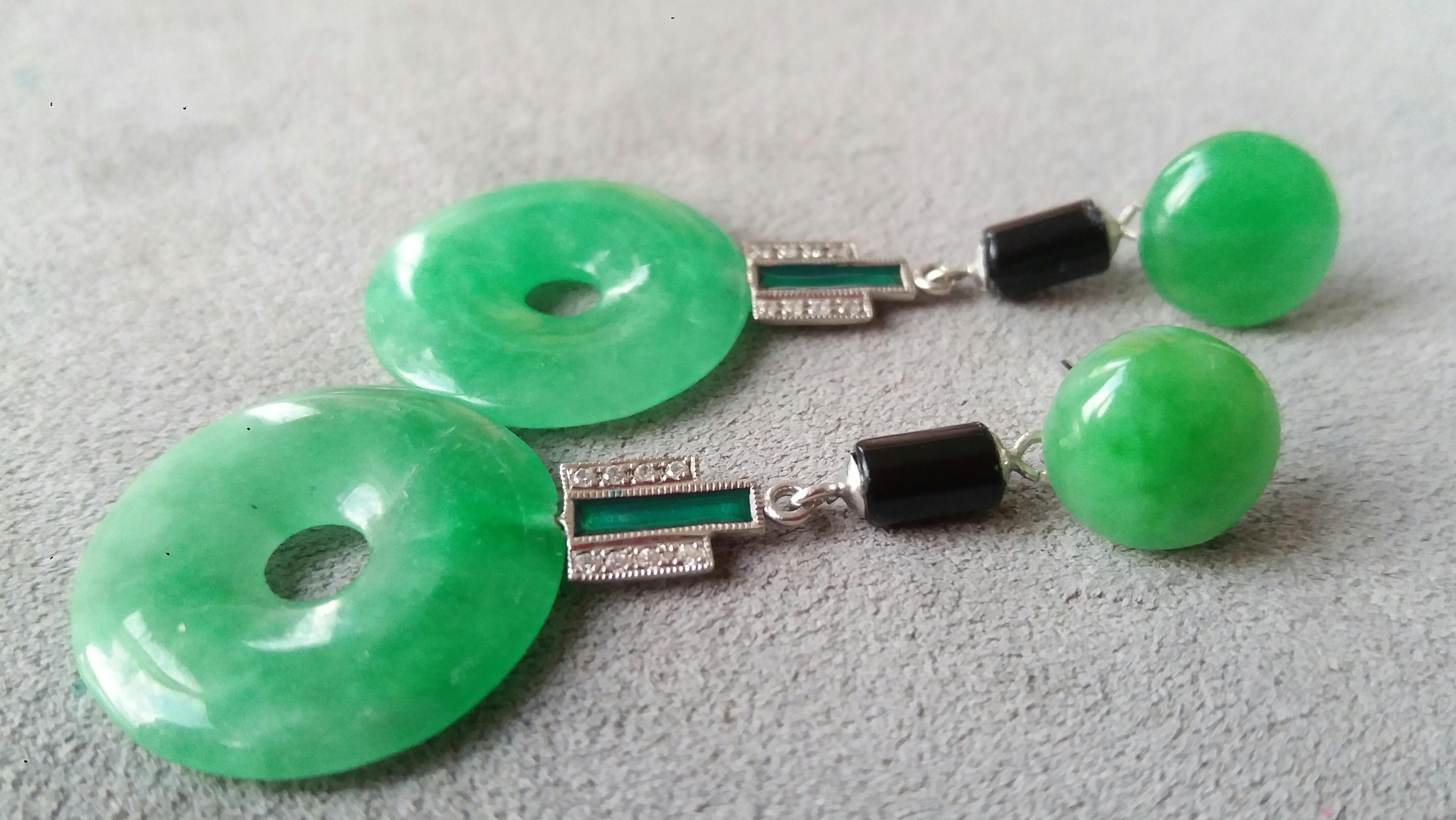black and green earrings