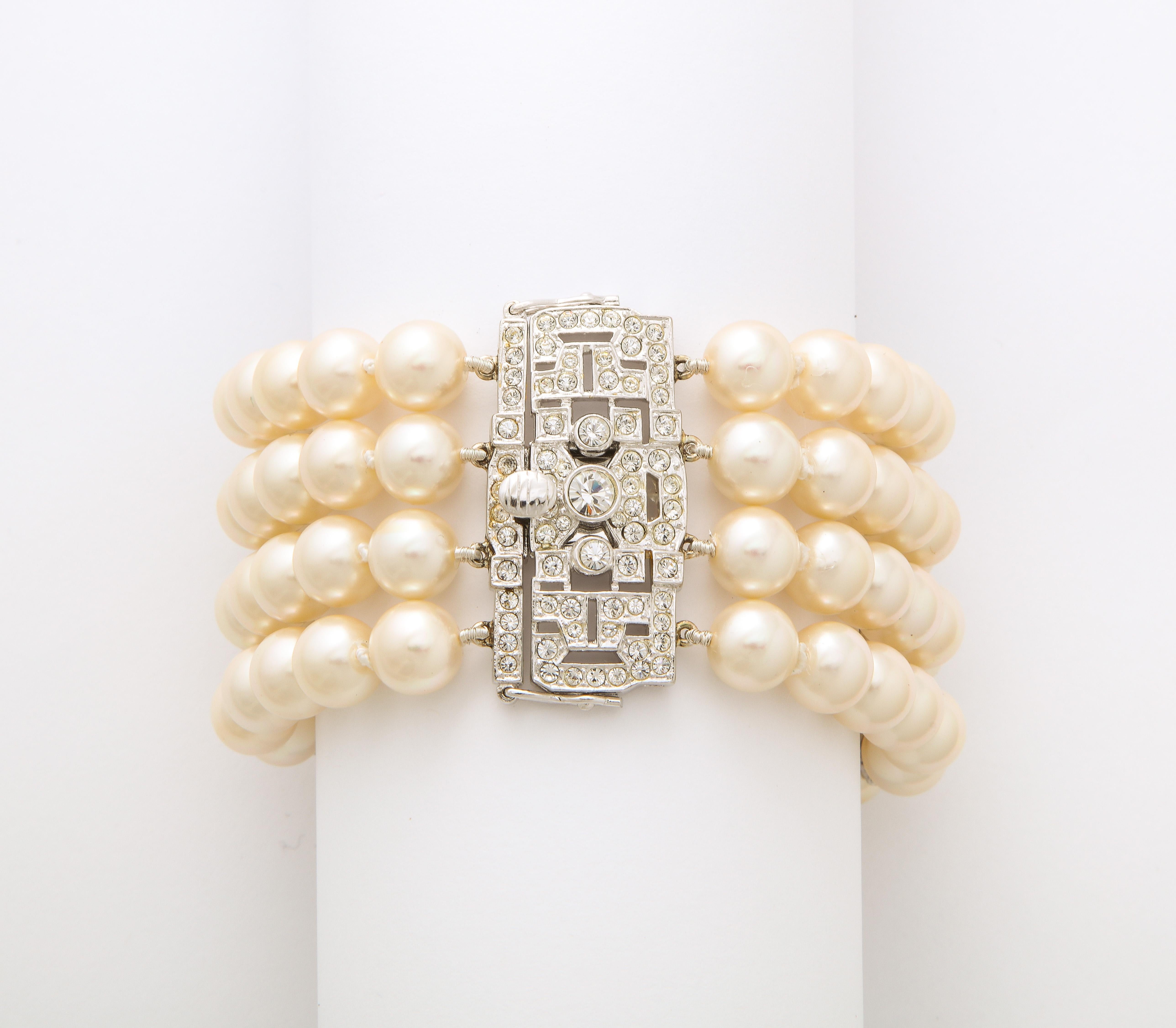 faux pearl bracelet