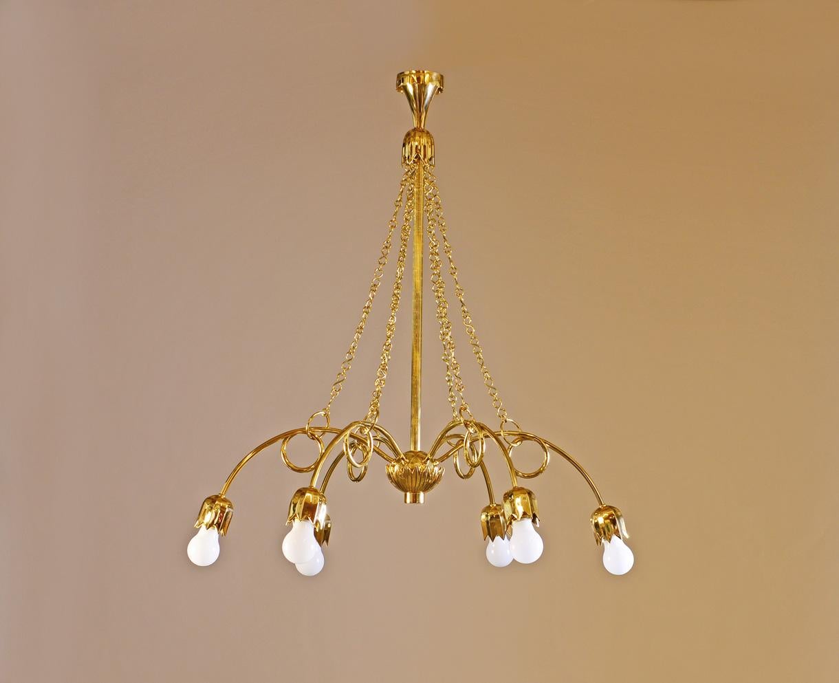 Austrian Art Deco Style Josef Hoffmann & Wiener Werkstätte Chandelier, Re Edition For Sale