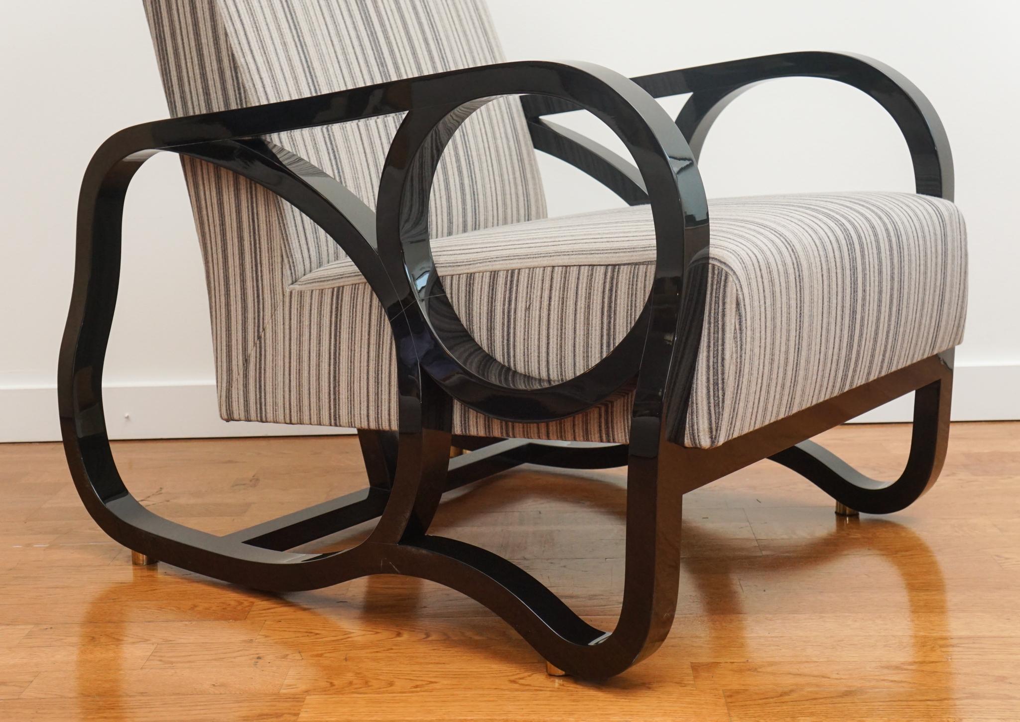 Contemporary Art Deco Style Juniper Lounge Chair For Sale
