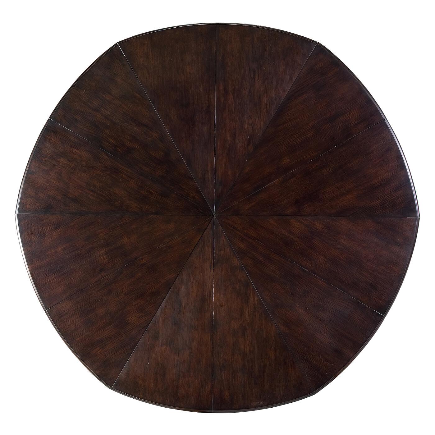 Asian Art Deco Style Round Dining Table For Sale