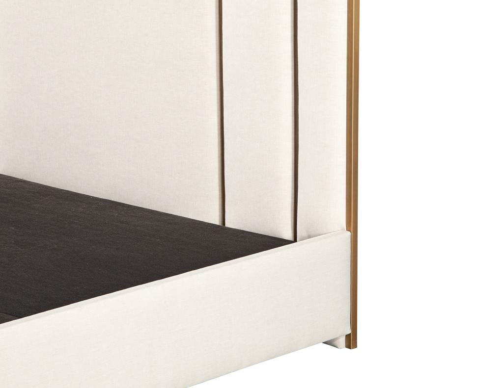 Cama King Estilo Art Decó en Bronce en venta 5