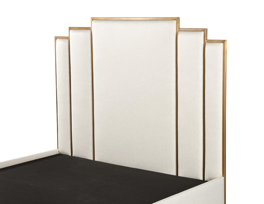 Cama King Estilo Art Decó en Bronce Canadiense en venta