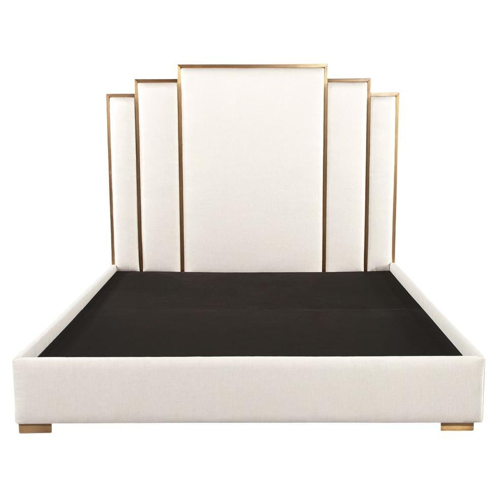 Lit King de style Art Déco en bronze