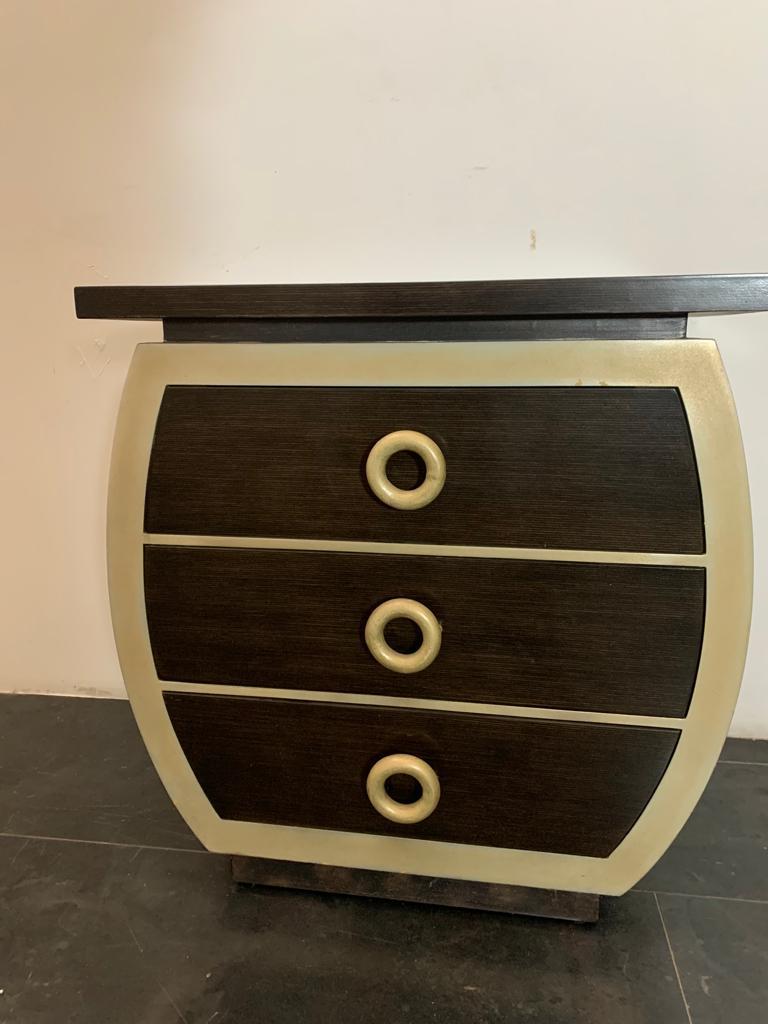 Wood Art Deco Style Lacquered Chest of Drawers from Lam Lee Group, 1990s For Sale