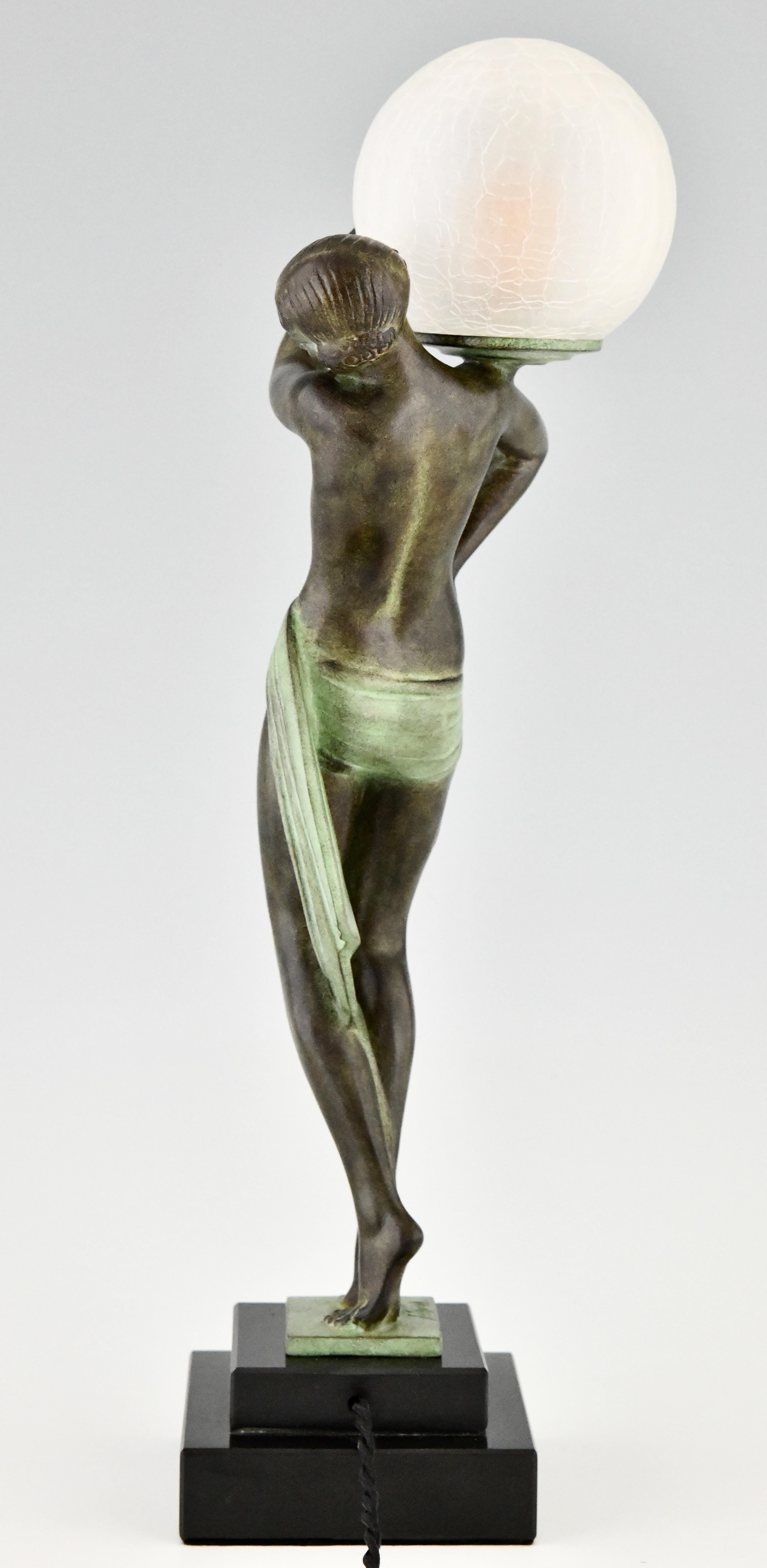 Lampe danseuse de style Art Déco avec Ball and Ball u2028FARANDOLE par Fayral & Max Le Verrier Neuf - En vente à Antwerp, BE