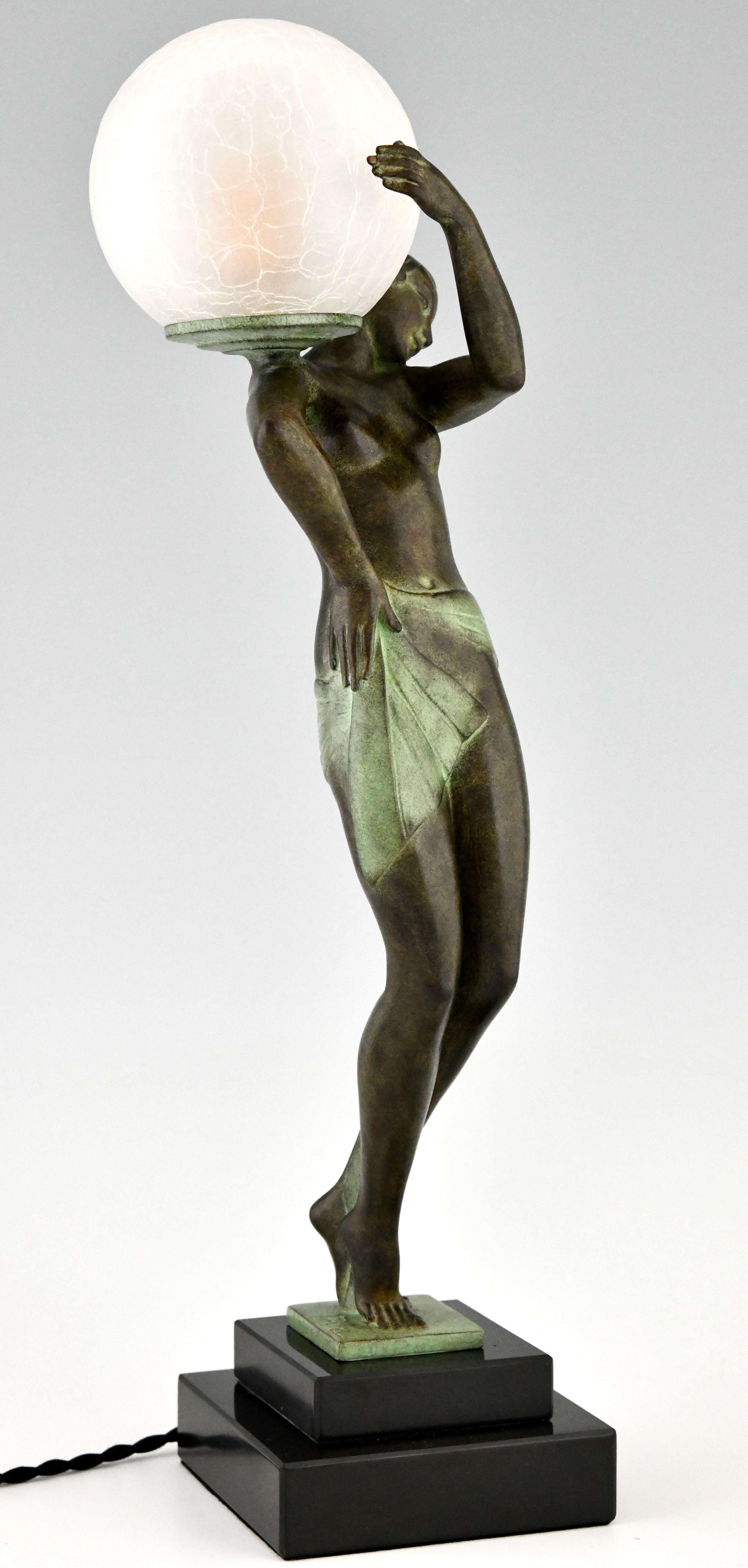 Lampe danseuse de style Art Déco avec Ball and Ball u2028FARANDOLE par Fayral & Max Le Verrier en vente 1