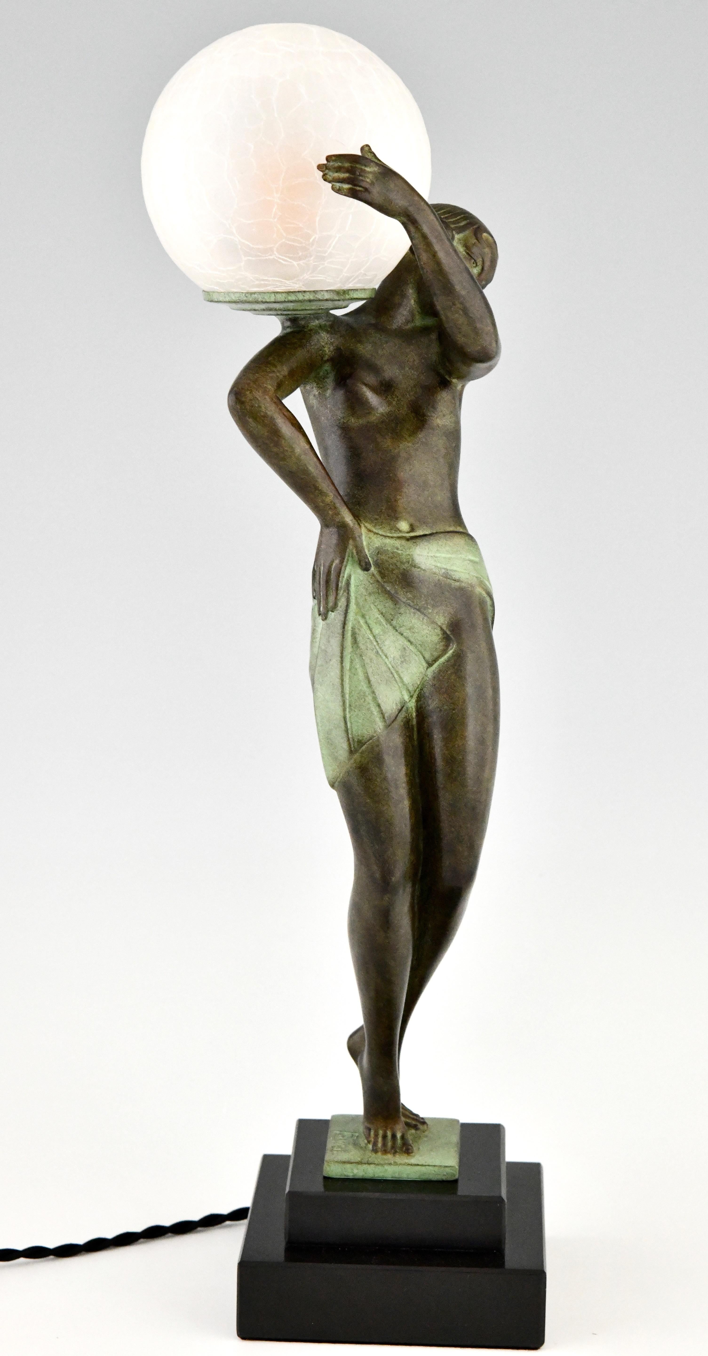 Lampe danseuse de style Art Déco avec Ball and Ball u2028FARANDOLE par Fayral & Max Le Verrier en vente 2