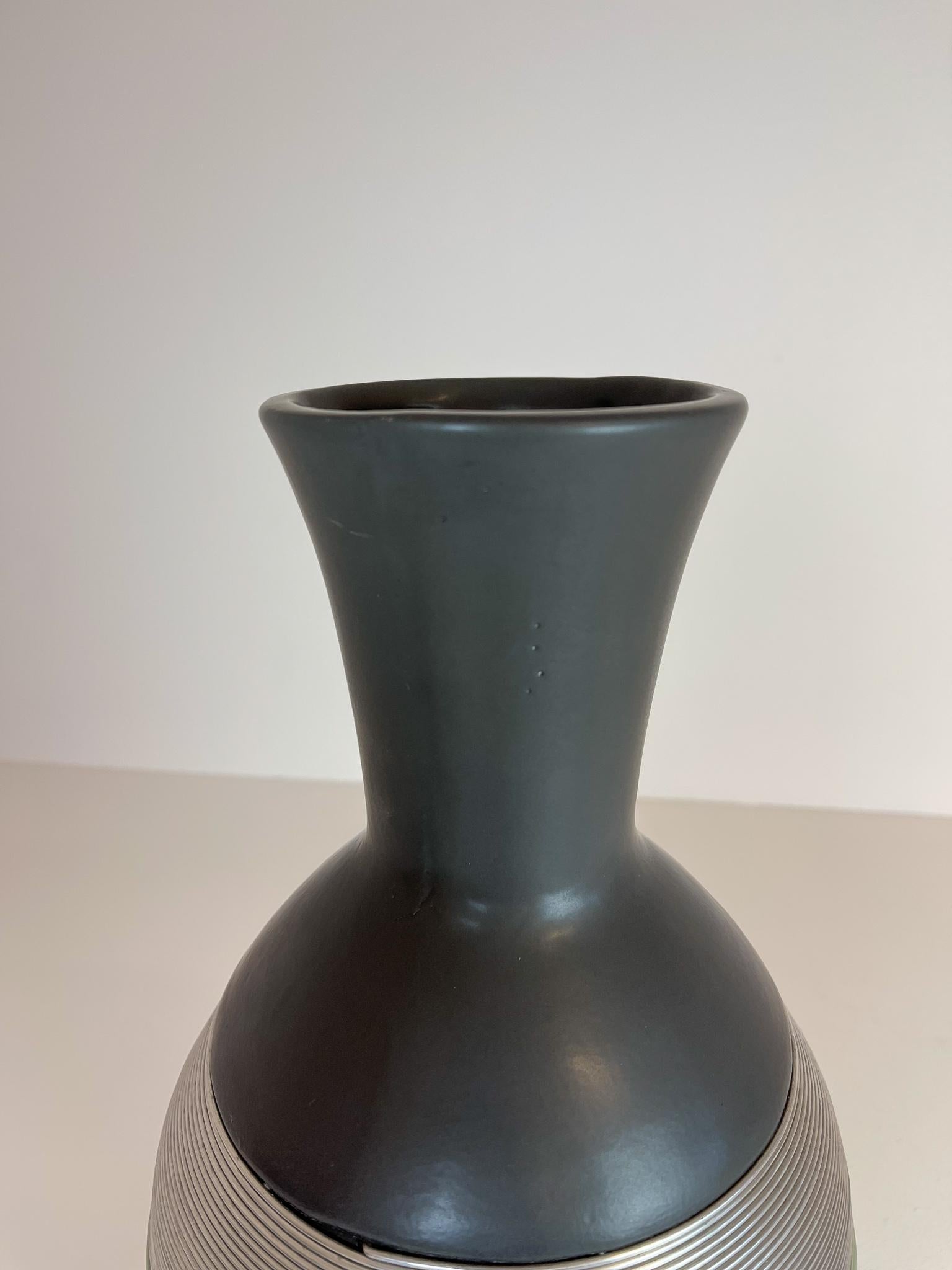 Ceramic Art Deco Style Large Floor Vase, Sweden, 1970s For Sale