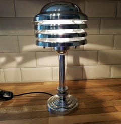 Art Deco Style Large Pair of Machine Age Industrial Table Lamps