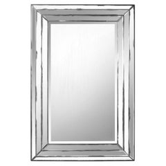 Art Deco Style Large Stepped Frame Mirror