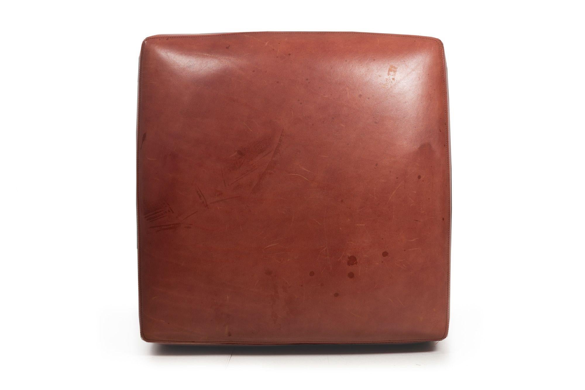 Art Deco Style Leather “Ke-Zu” Club Chair & Ottoman by Dakota Jackson 5