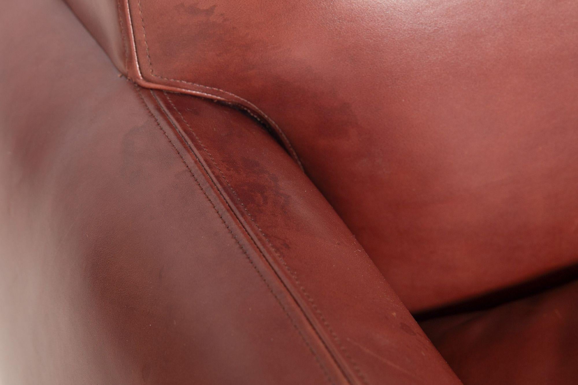 Art Deco Style Leather “Ke-Zu” Club Chair & Ottoman by Dakota Jackson 7