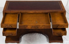 Art Deco Style Leather Top Small Writing Desk