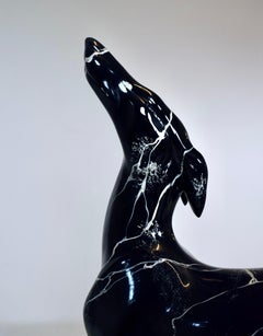 Art Deco Style Life Sized "Pat the Dog" Greyhound Figural Statue