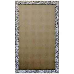 Art Deco Style L’oeuf Mirror, Hand-Cracked Eggshell and Lacquer Frame Rectangle