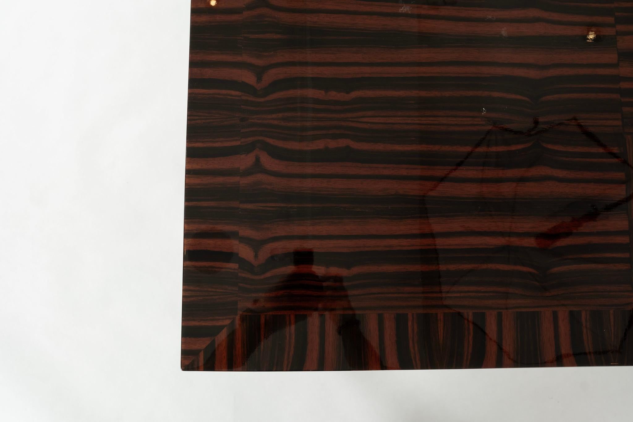 Scrivania laccata in ebano Macassar in stile Art Déco in vendita 4