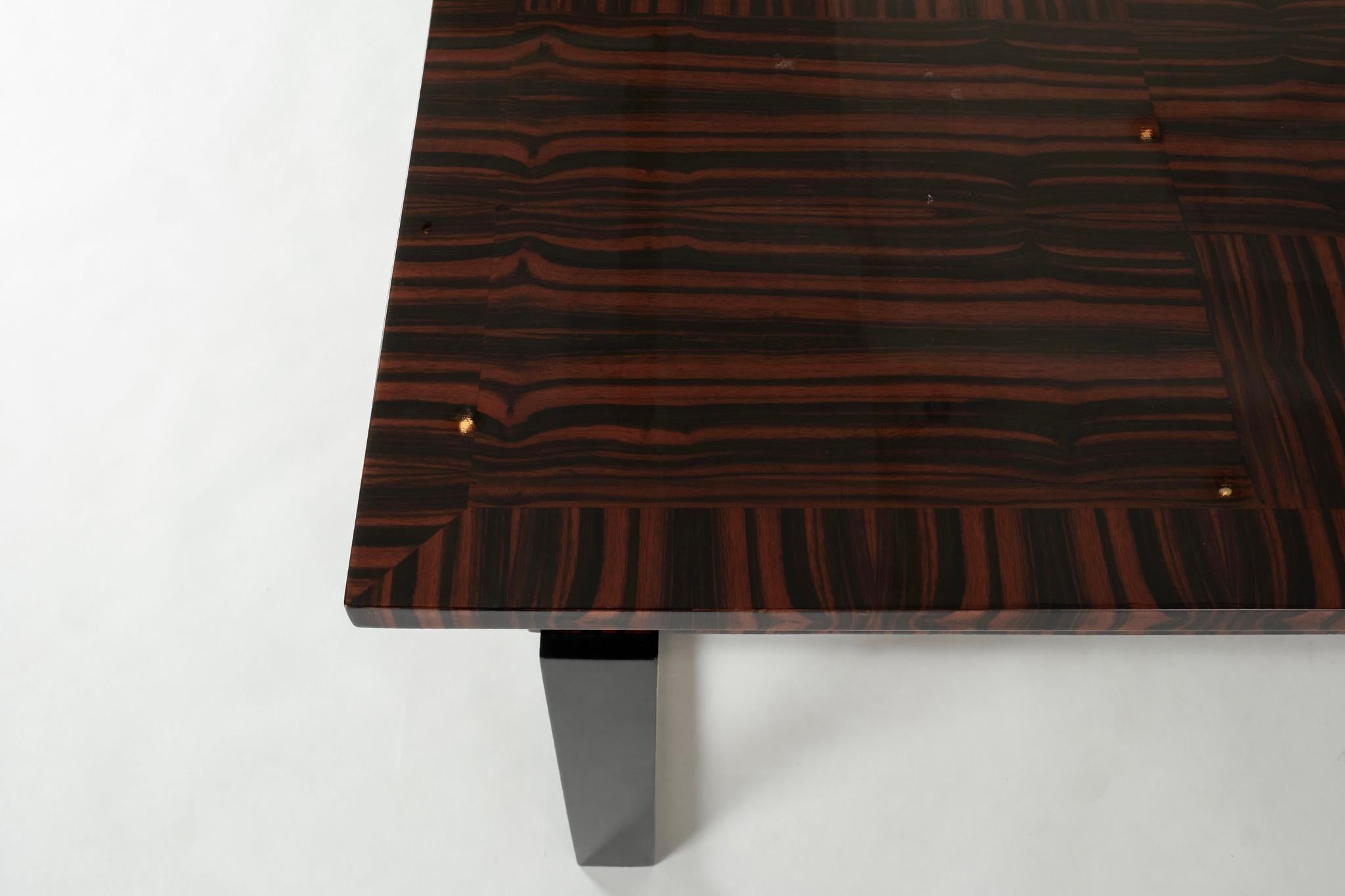 Scrivania laccata in ebano Macassar in stile Art Déco in vendita 3