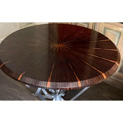 Art Deco Style Macassar Round Dining Table, 1990s
