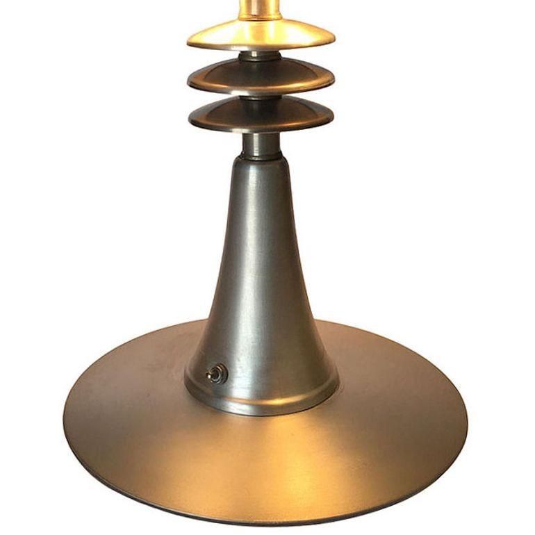Art Deco Style Machine Age Table Lamp w/ Large 14