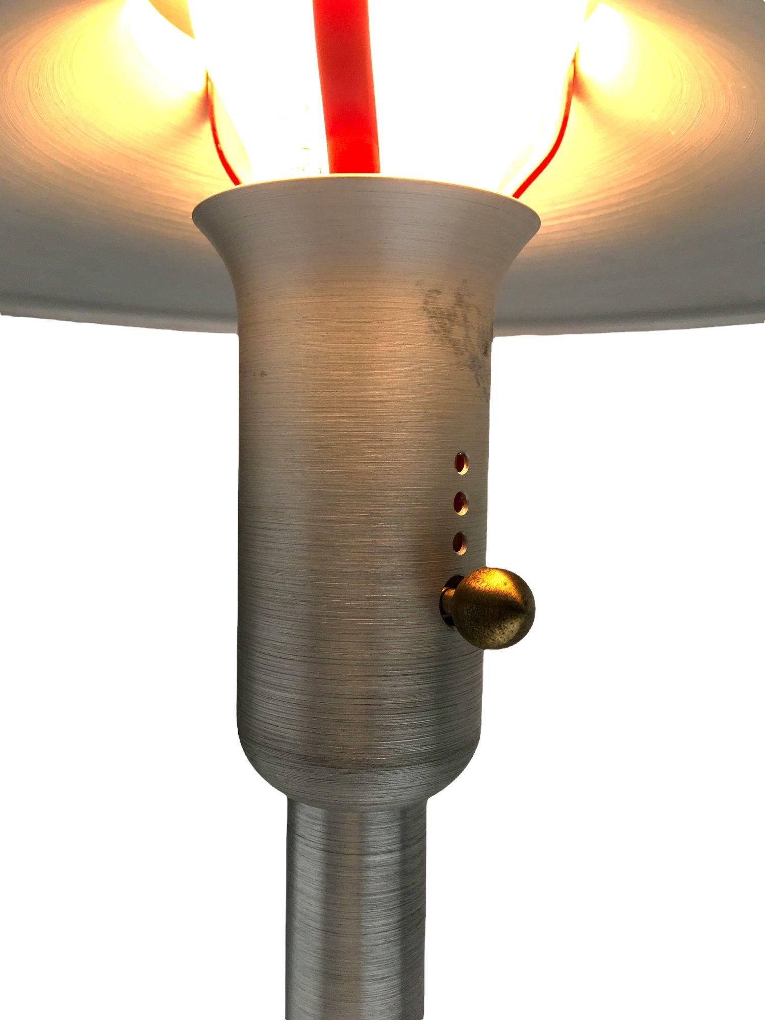 Art Deco Style Machined Brushed Spun Aluminum Desk Lamps 4