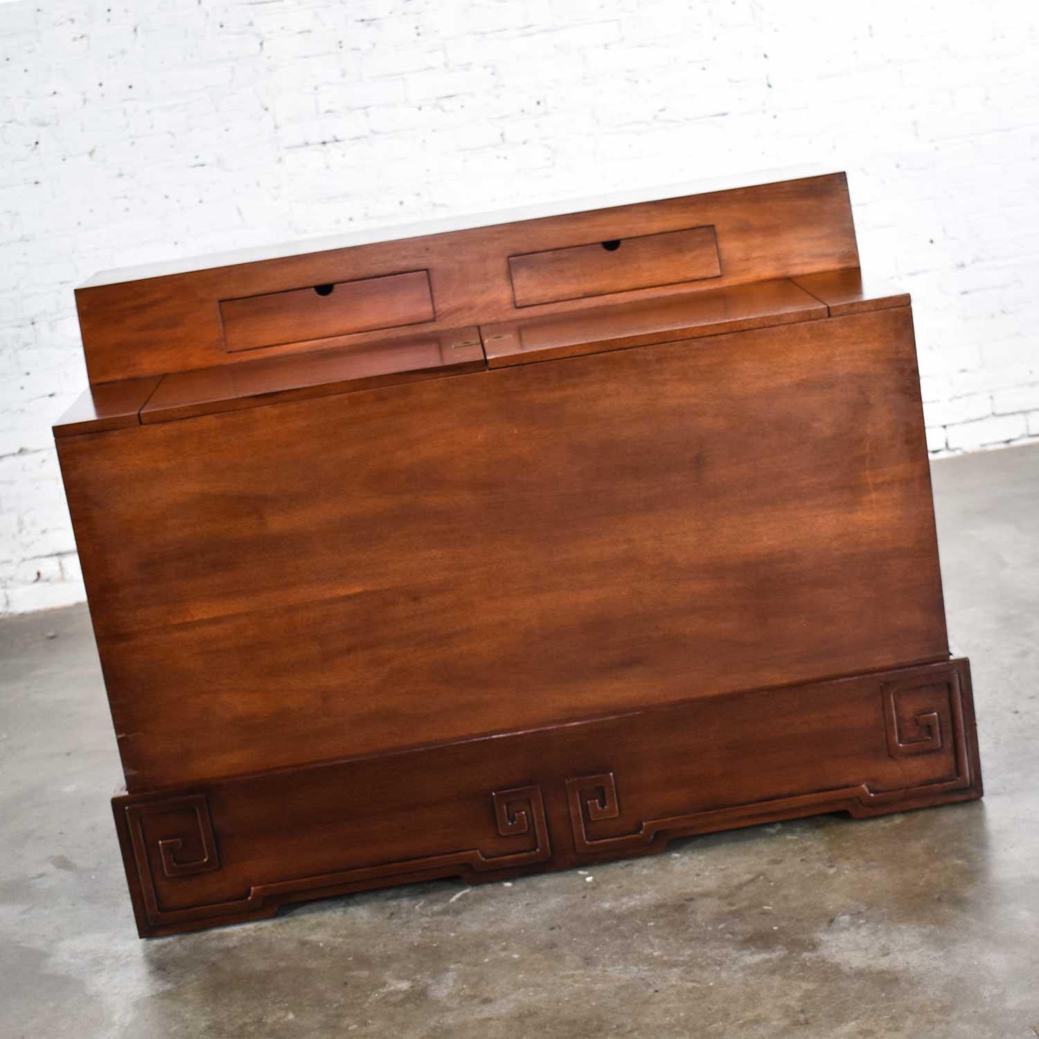 Colombian Art Deco Style Mahogany Entry Desk or Bar by IMA S.A. Bogota, Colombia For Sale