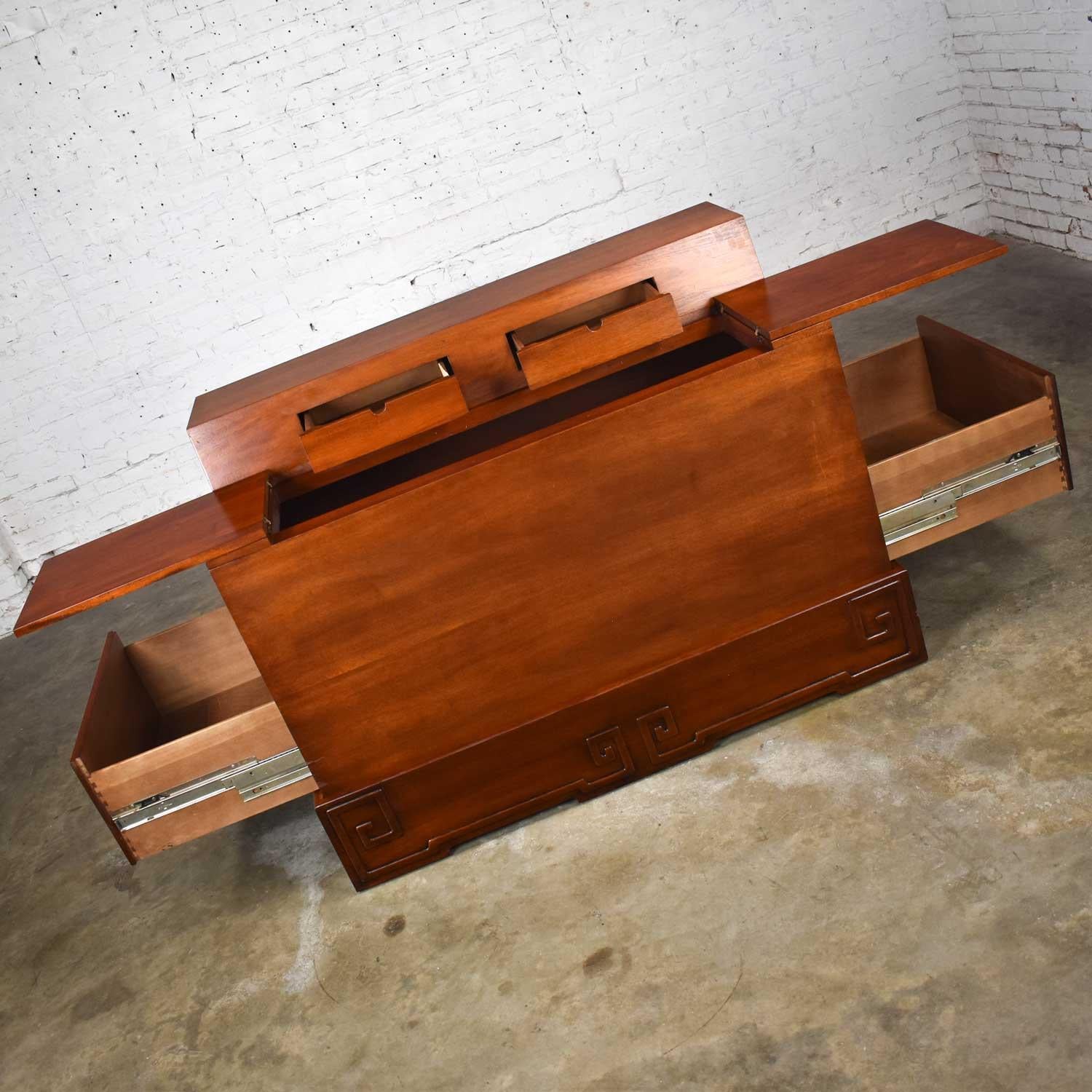 Art Deco Style Mahogany Entry Desk or Bar by IMA S.A. Bogota, Colombia For Sale 1