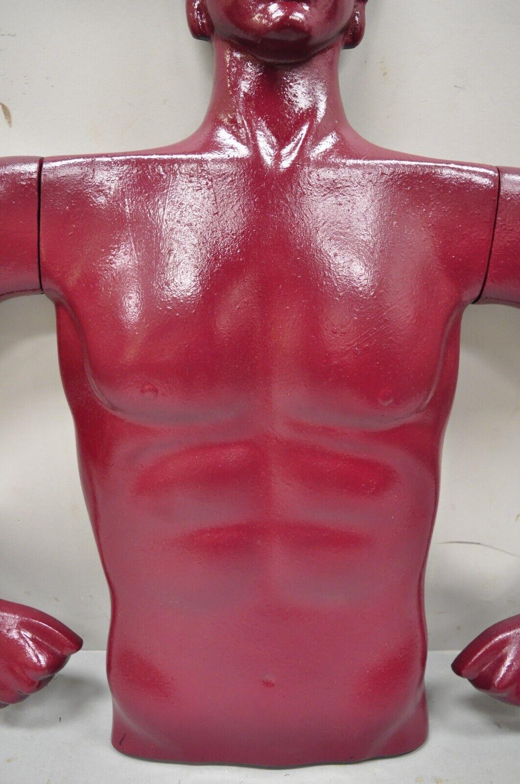 Art-Déco-Stil, männliche und weibliche Paare, rot-schwarzer Torso, Art-Déco-Mannequin auf Ständer im Zustand „Gut“ im Angebot in Philadelphia, PA
