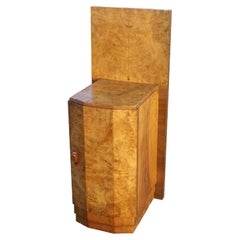 Mobile da notte in stile Art Deco in radica d'acero