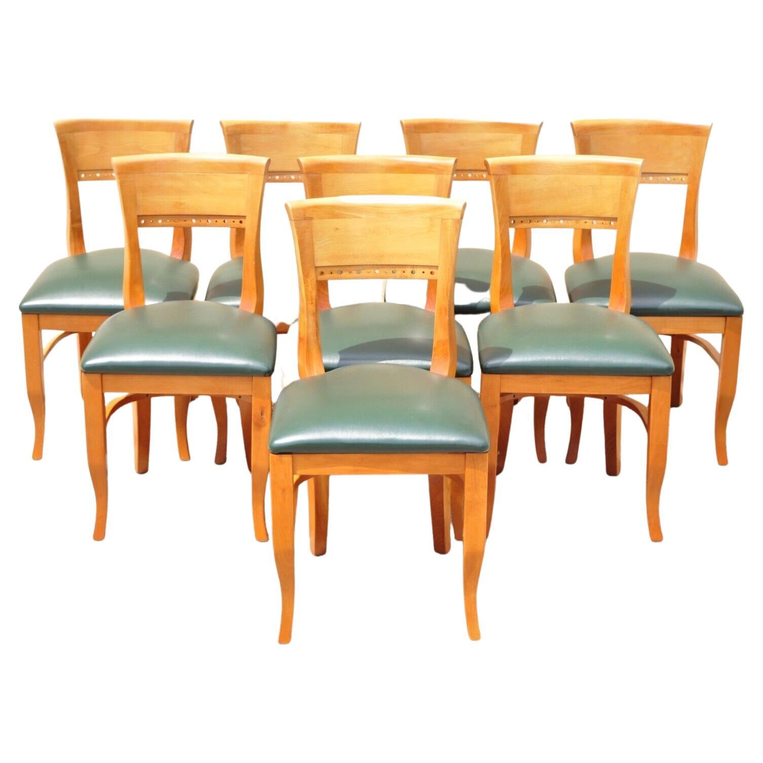 Art Deco Style Maple Wood Dining Chairs by Prince Seating, Set of 8 For Sale