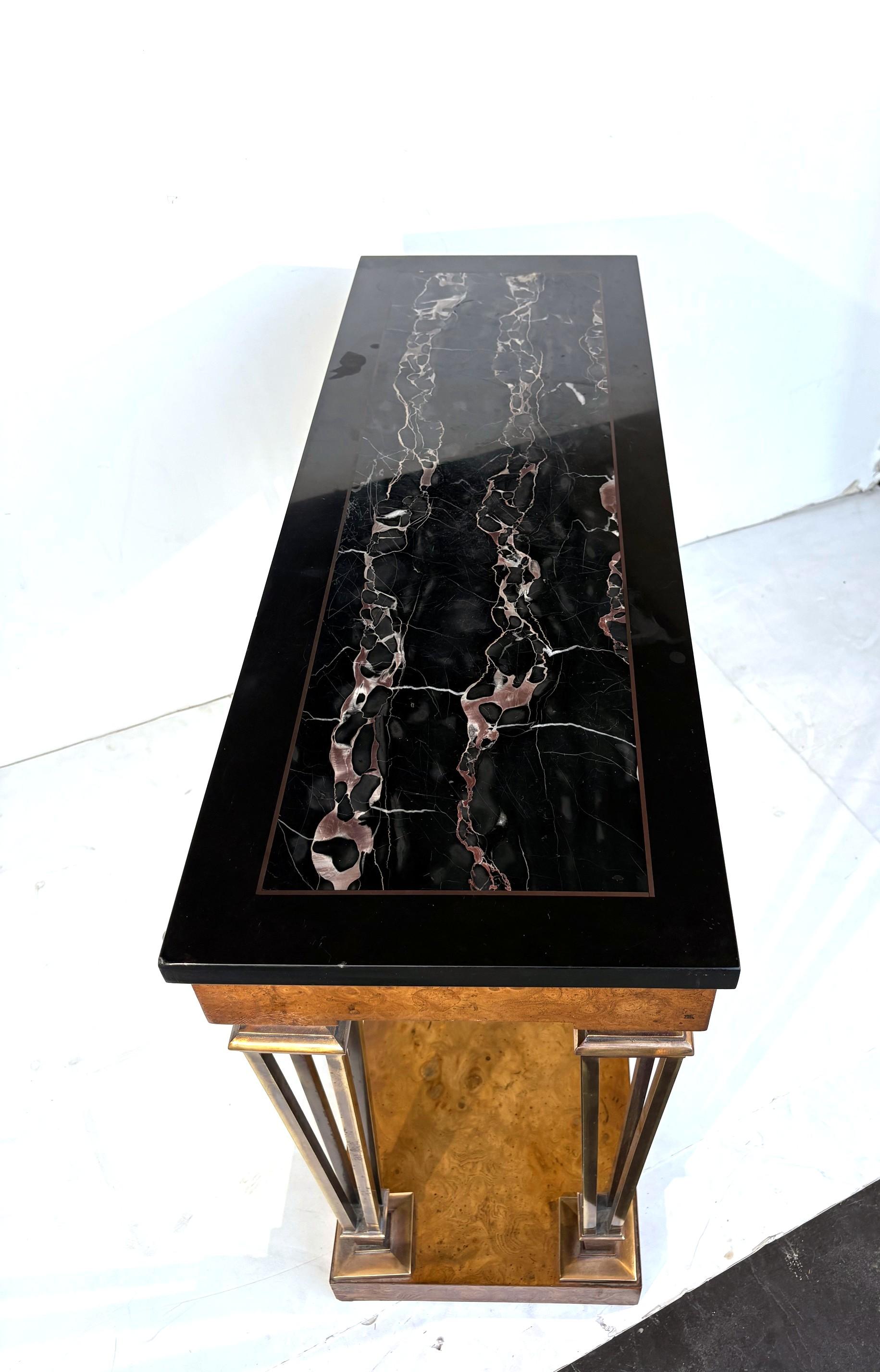 Konsole mit Marmorplatte im Art-Déco-Stil (Moderne der Mitte des Jahrhunderts) im Angebot