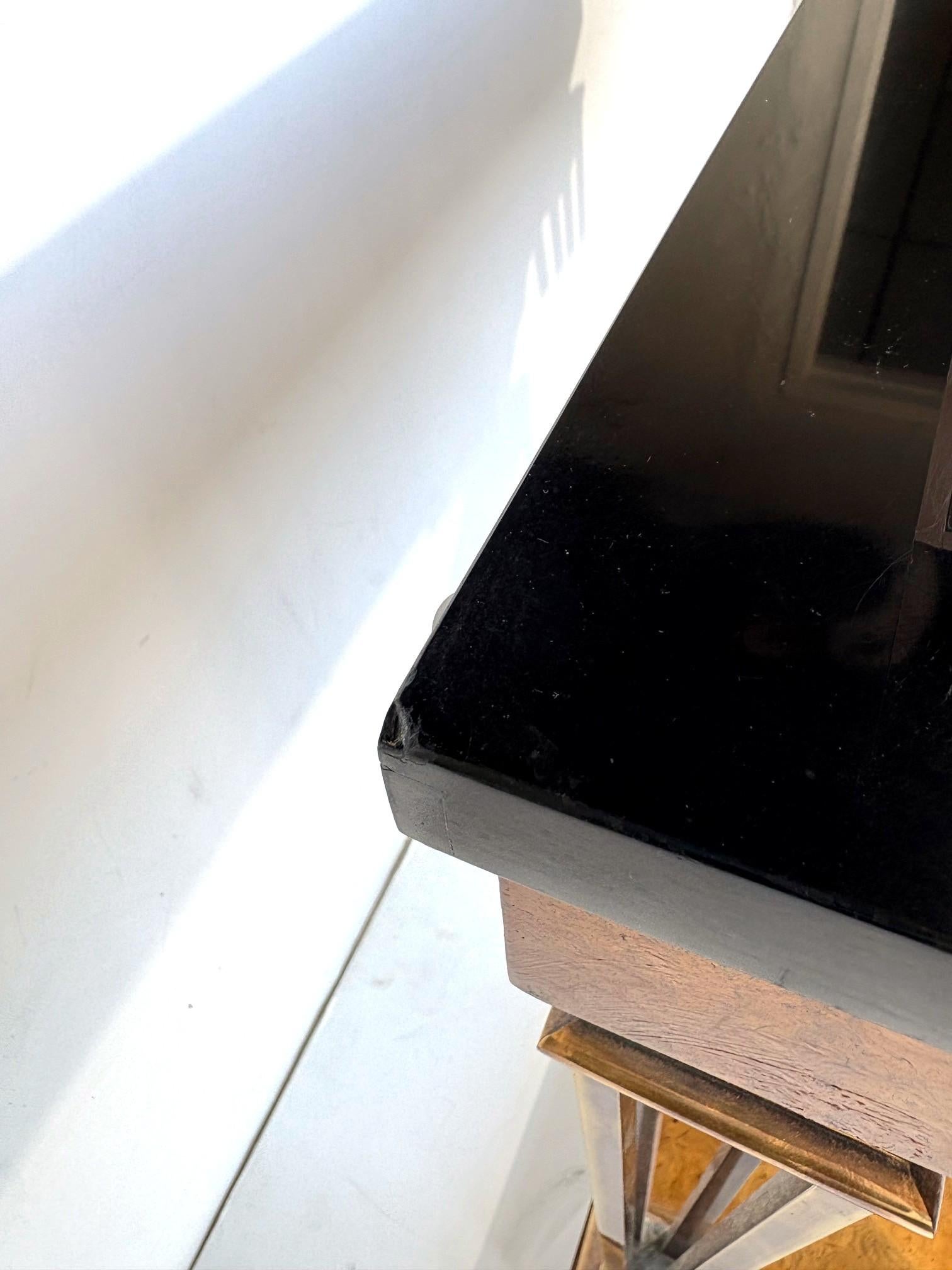 Konsole mit Marmorplatte im Art-Déco-Stil (Ende des 20. Jahrhunderts) im Angebot