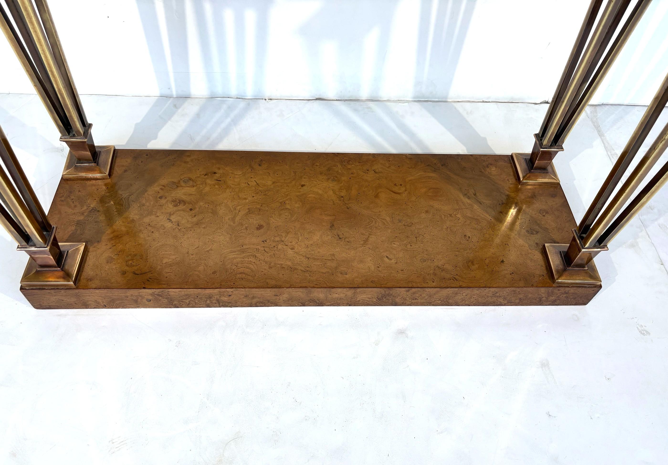 Konsole mit Marmorplatte im Art-Déco-Stil (Messing) im Angebot