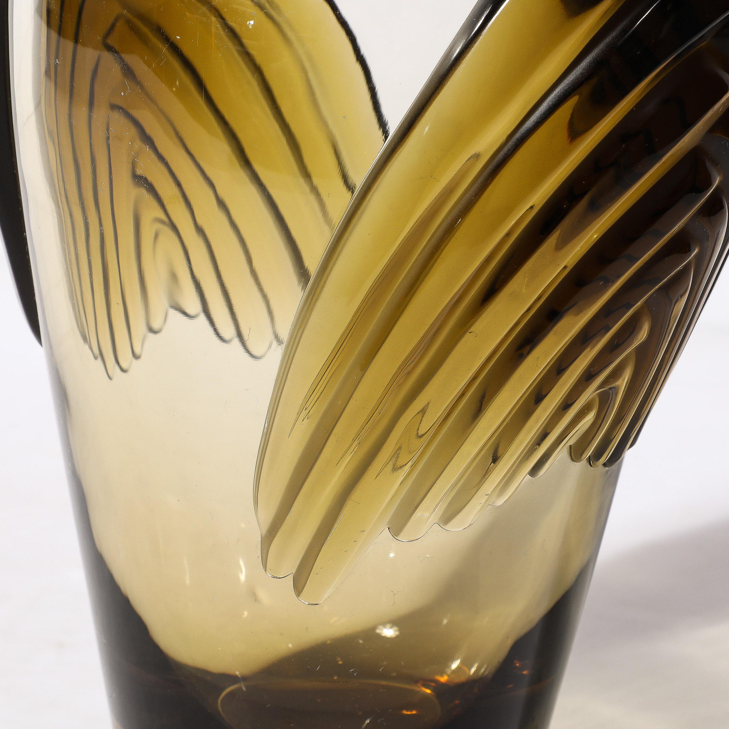 Art Deco Style Marrakech Vase signed Lalique For Sale 6