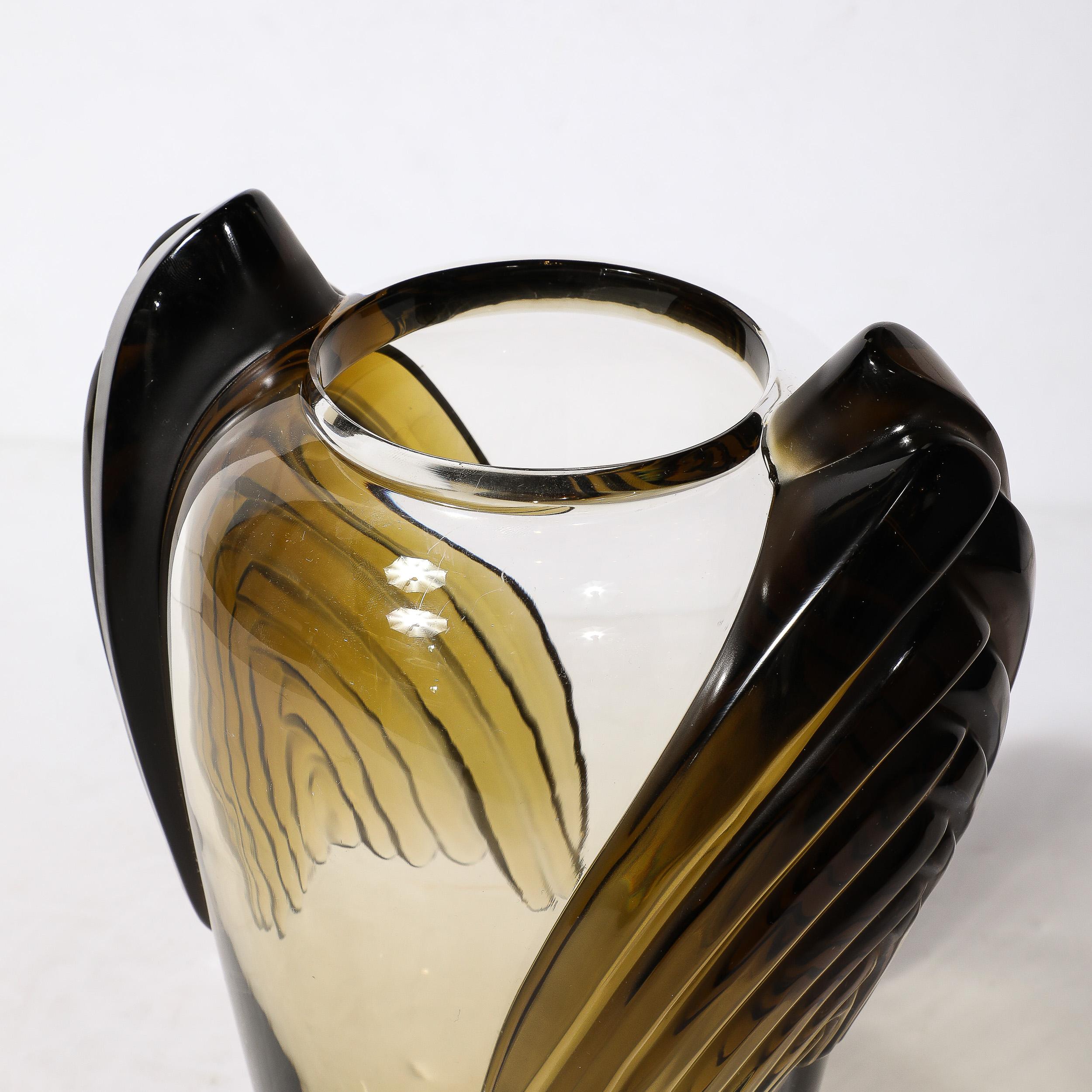 Art Deco Style Marrakech Vase signed Lalique For Sale 7