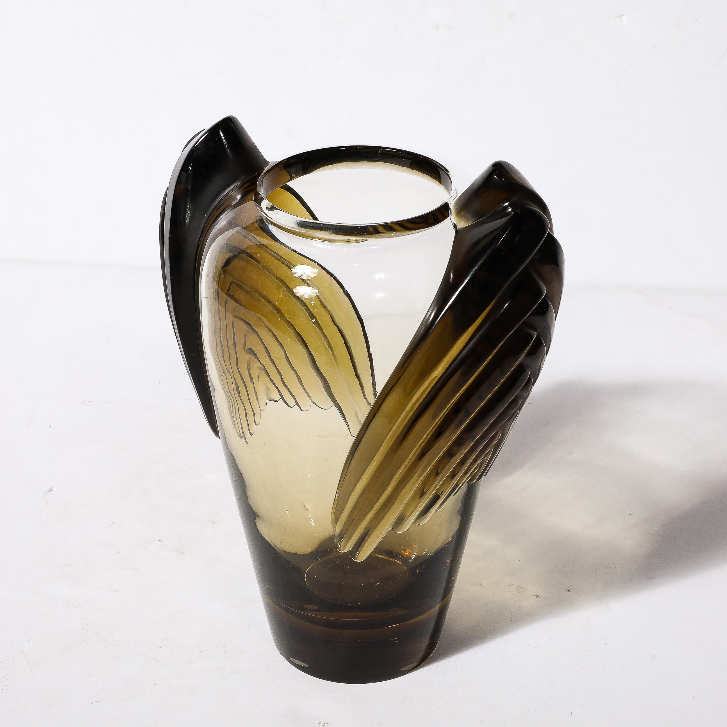Art Deco Style Marrakech Vase signed Lalique For Sale 8