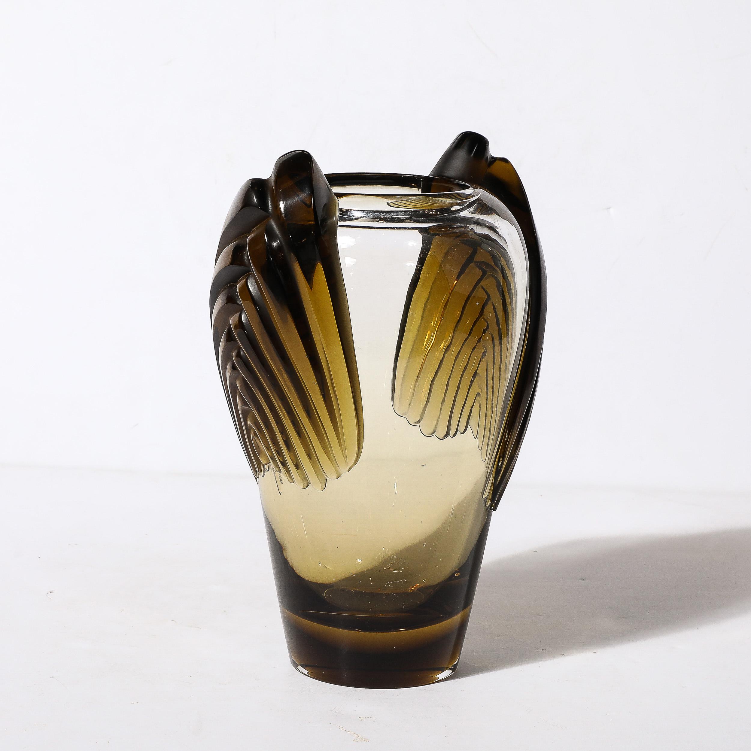 Art Deco Style Marrakech Vase signed Lalique For Sale 1